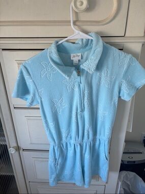 Lilly Pulitzer Light Blue Embossed Terry Polo Dress